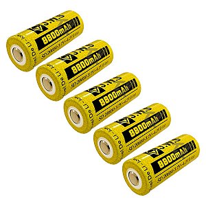 Bateria Para Lanterna SD26650 Com 8800mAh, Recarregável, 5UN