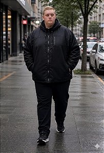 Jaqueta Corta Vento Capuz Masculina Plus Size G4 AO G9