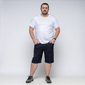 Bermuda Jeans Masculina Plus Size Shyros Com Elastano Ref 35395