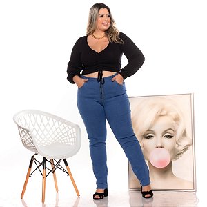 Calça Jeans Feminina Cigarrete Plus Size