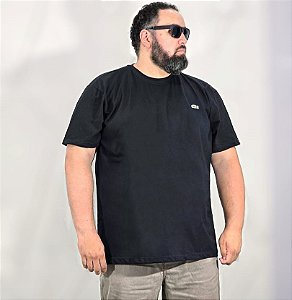 CAMISETA MULTIMARCAS  MASCULINA PLUS SIZE  ALGODÃO PRETA G3 AO G8