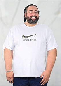 CAMIESTA  PLUS SIZE ALGODÃO FIO EGIPICIO NIKE BRANCA G4 ao G8