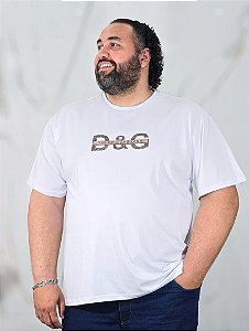 CAMIESTA  PLUS SIZE ALGODÃO FIO EGIPICIO DOLCE & GABANA BRANCA G4 ao G8