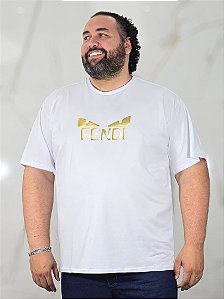 CAMIESTA  PLUS SIZE ALGODÃO FIO EGIPICIO FENDI BRANCA G4 ao G8