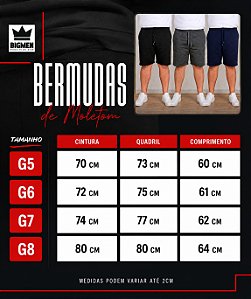 Bermuda Moleton Masculina Plus Sise G5 ao G8