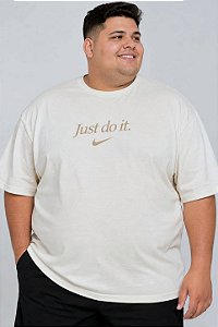 CAMISETA MULTIMARCAS G3 AO G9 PLUS SIZE MASCULINA BEGE