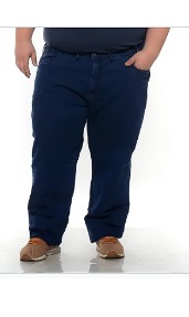 Calça Masculina Plus Size Jeans Com Elastano Dazzling 52 ao 66