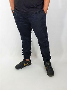 Calça Jogger Preta Masculina Plus Size Bigmen 56 ao 66