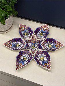 Petisqueira Estrela - Cerâmica - Turquia - Azul e Branco