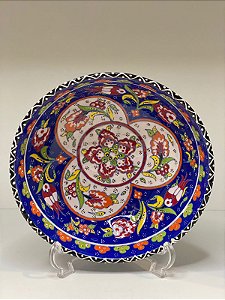 Saladeira - Azul  Relevo - Cerâmica - Turquia - Tamanho Pequeno