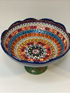 Saladeira - Azul Marinho Relevo - Cerâmica - Turquia