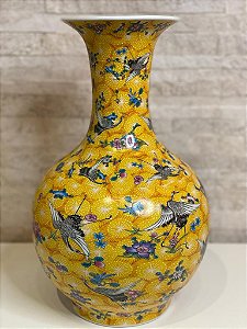 Vaso Decorativo - Amarelo - Ceramica 35CM