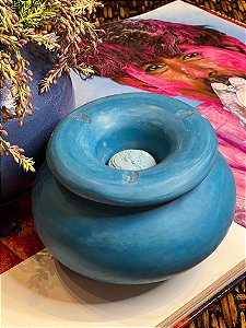 Cinzeiro Marroquino - Azul - Pintado á mão