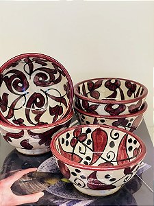 Bowl Marroquino - Vinho  -  Cerâmica - Tamanho Pequeno