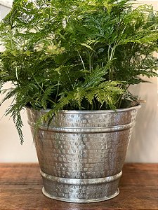 Cachepot em Alumínio - Martelado - 27CM