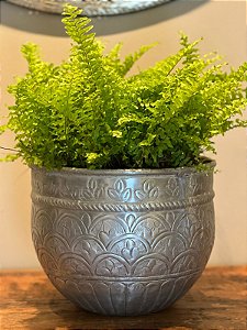 Cachepot em Alumínio - Martelado - 26CM