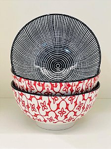 Bowl - Vermelho - Cerâmica - Tamanho Médio