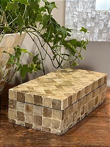 Caixa Decorativa - Madrepérolas - 25 x 12 x 7