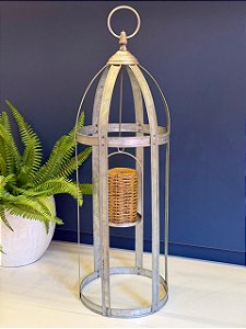 Lanterna Modelo Marrocos - Prateado  - 55cm