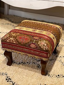 Banqueta Jacquard Turquia - Marrom e Bege