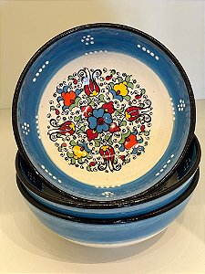 Bowl - Azul Claro - Cerâmica - Turquia - Tamanho Grande