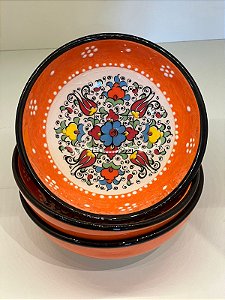 Bowl - Laranja - Cerâmica - Turquia - Tamanho Médio
