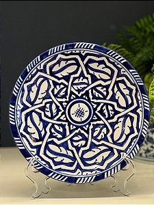 Prato Marroquino - Cerâmica - Azul - M