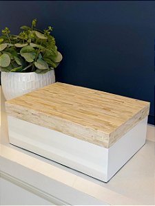 Caixa Decorativa - Madrepérola e Madeira - Porta Jóias X 31,5X22,5