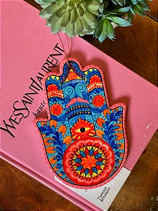 Hamsa de Parede ou Mesa - Cerâmica - Mão de Fátima
