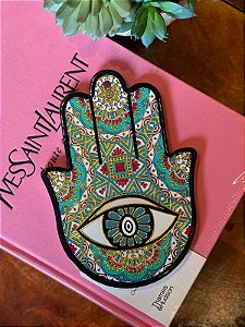 Hamsa de Parede ou Mesa - Mão de Fátima - Cerâmica - 18CM