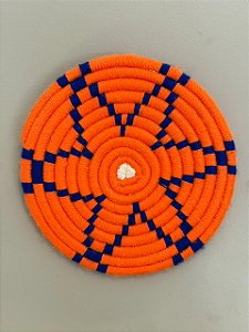 Discos Marroquinos - Mesa e Parede -  Laranja e Azul  - 18CM