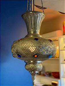 Luminária de Teto Metal Prata