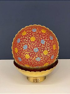 Bowl Latão - Dourado - Vermelho