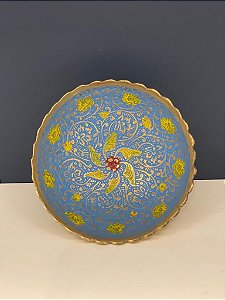 Bowl Latão - Dourado - Azul Claro