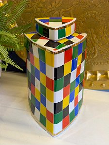 Potiche  - Ceramica - Colorido  - 26CM