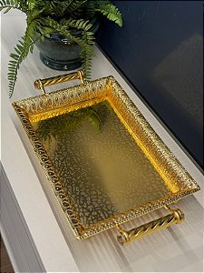 Bandeja - Metal - Dourada - M