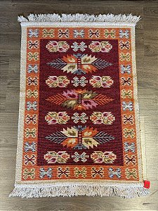 Tapete - Dupla Face - Turco - 90x 60cm - Vermelho