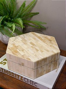 Caixa Decorativa - Osso - Bege - 29X25