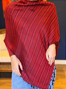 Pashmina de Viscose - Vermelho e Preto