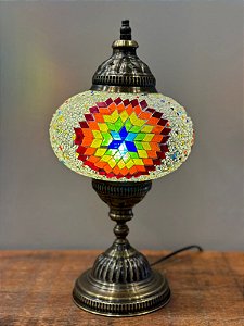 Luminária Turca - Estrela - Tamanho G - Colorida