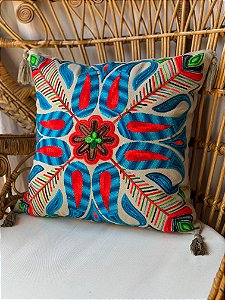 Capa de Almofada Bordada Tassel 45X45 Fendi
