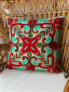 Capa de Almofada Bordada Tassel 45x45 Fendi