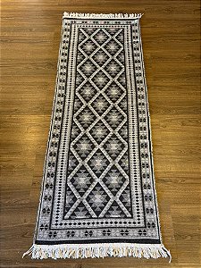 Tapete - Passadeira - Dupla Face - Turco - 1,80 x 0,60MT - Cinza
