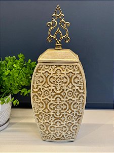 Potiche - Ceramica - Bege - 46CM