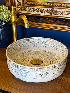 Cuba Sobrepor - Fundo Off White - Cinza e Amarelo