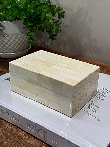 Caixa Decorativa - Osso - Bege