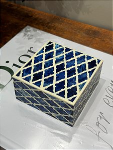 Caixa Decorativa - Osso - Azul - P