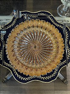 Aparelho de Jantar Turco - Vitral - 8 peças - Dourado