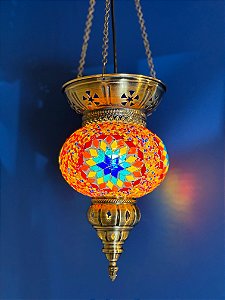 Luminária de Teto Turca Colorida