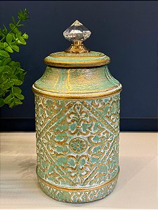 Potiche - Cerâmica - Turquesa - 27CM